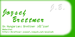 jozsef brettner business card